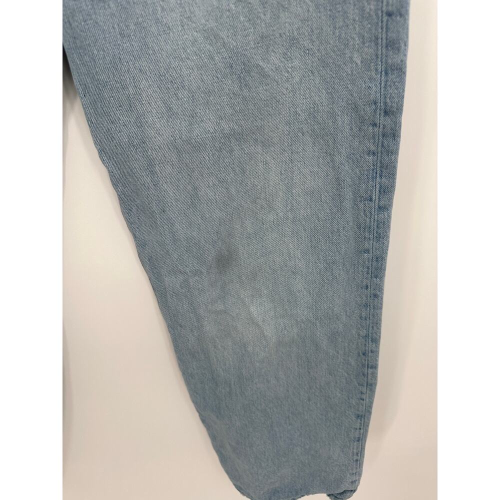 Reformation Preston Baggy High Rise Cuffed Lovell Blue Straight Jeans Women's 26 - Picture 5 of 11